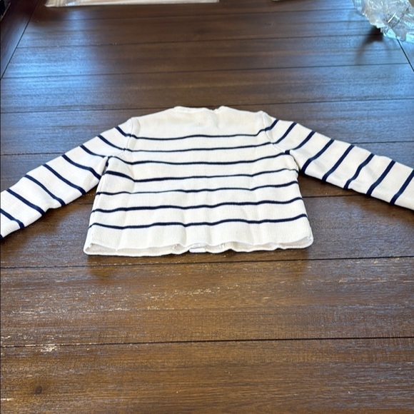 J. Crew  Girls' Emilie sweater lady jacket in stripe Size XS- FLAWED - Picture 10 of 11